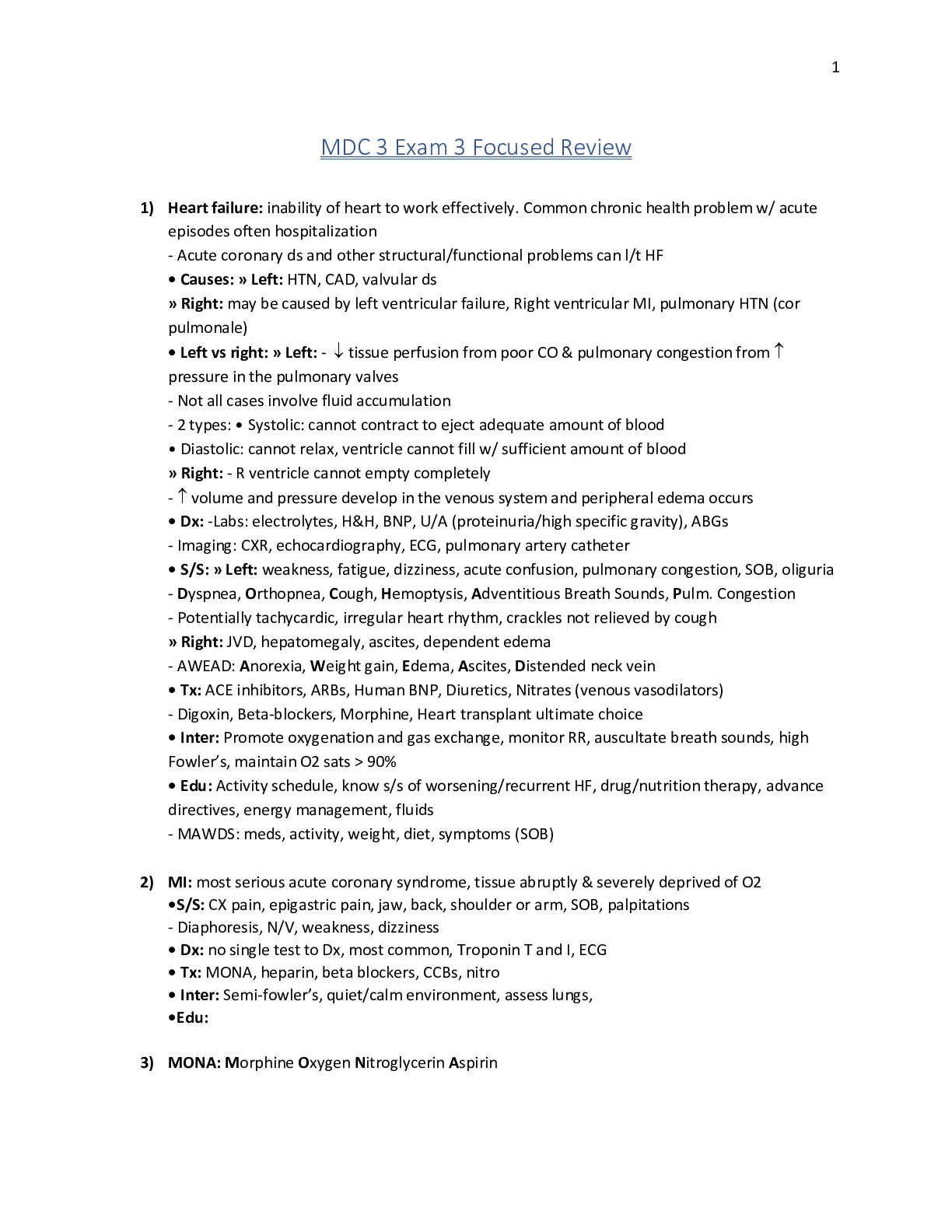 Preview image for NUR 2502 / NUR2502 Exam 3: Multidimensional Care III / MDC 3 Exam 3 Focused Review (Latest 2021/ 2022) Rasmussen